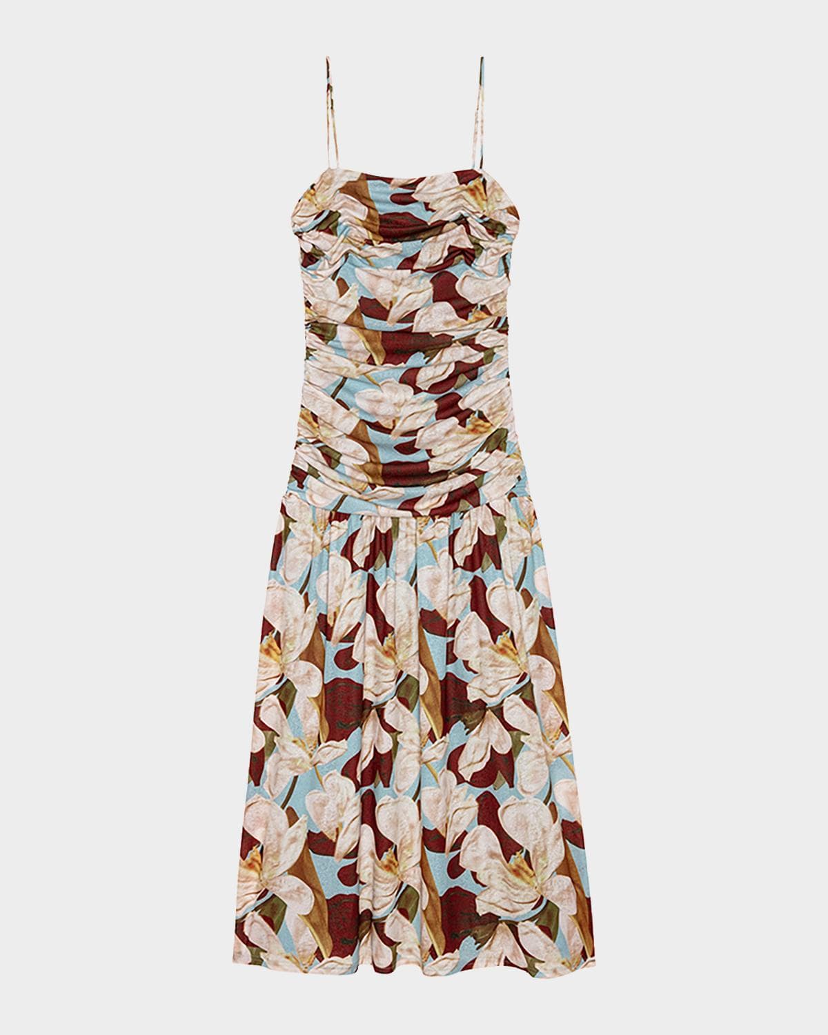 Rails Dolly Floral Ruched Mesh Dress