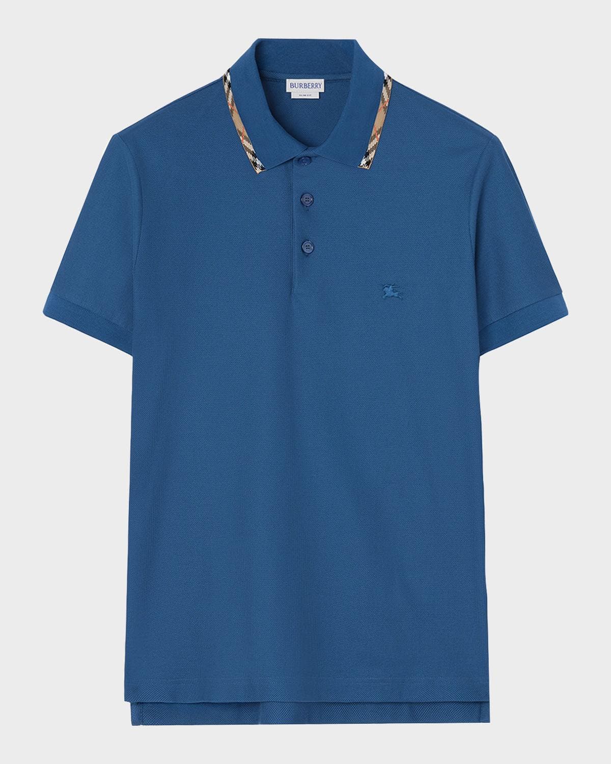 Burberry Men's Eddie Check-Trim Cotton Polo Shirt