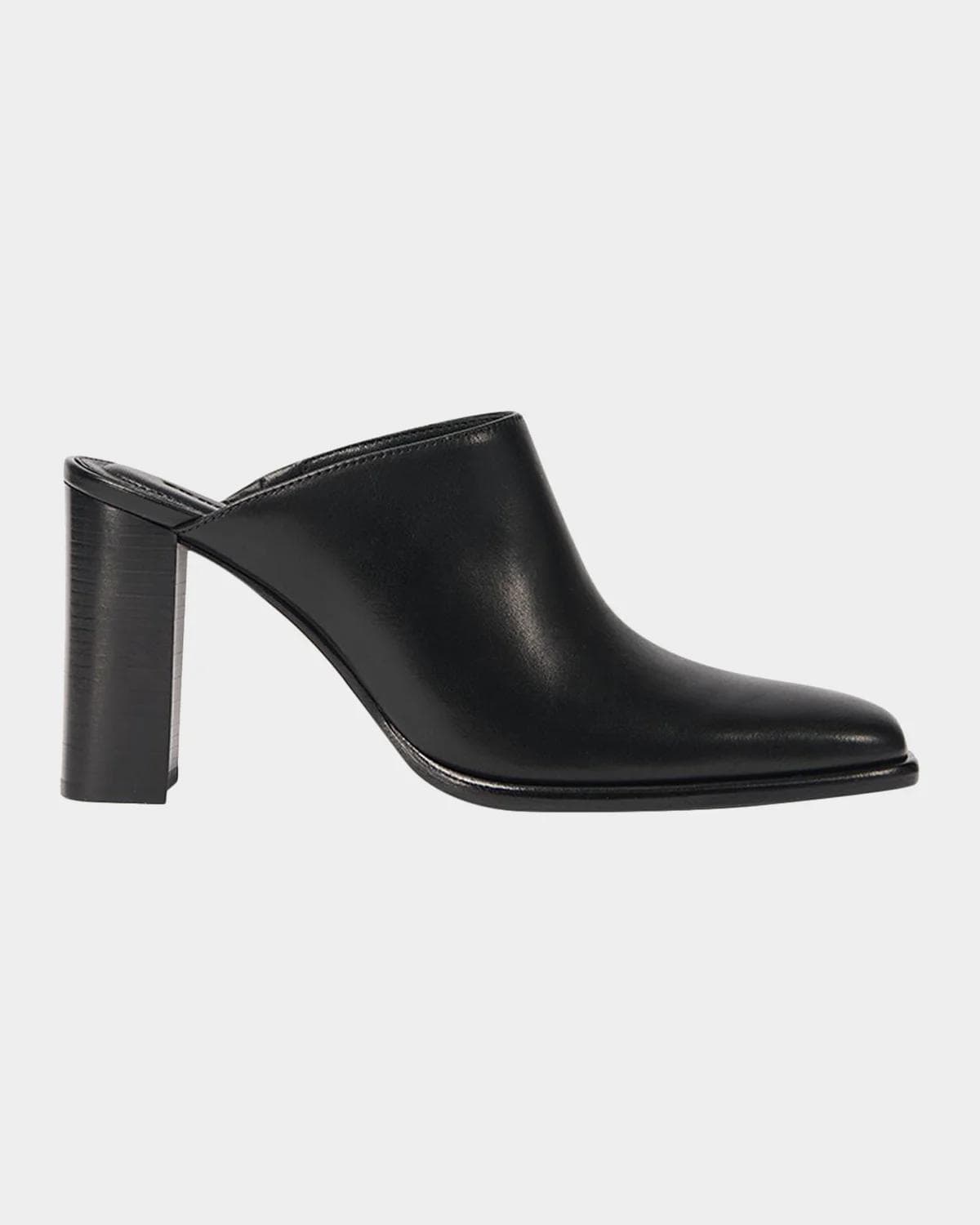 SIMKHAI Carolyn 85mm Leather Block-Heel Mules