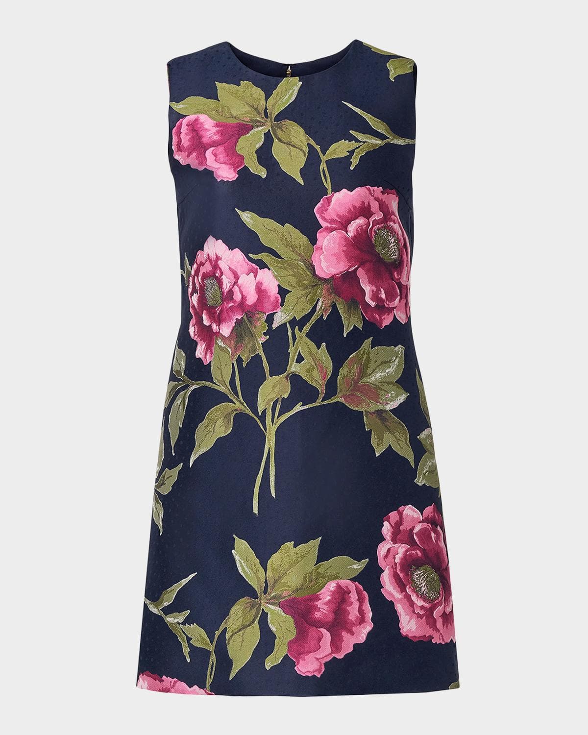 Carolina Herrera Floral Sleeveless Shift Minidress