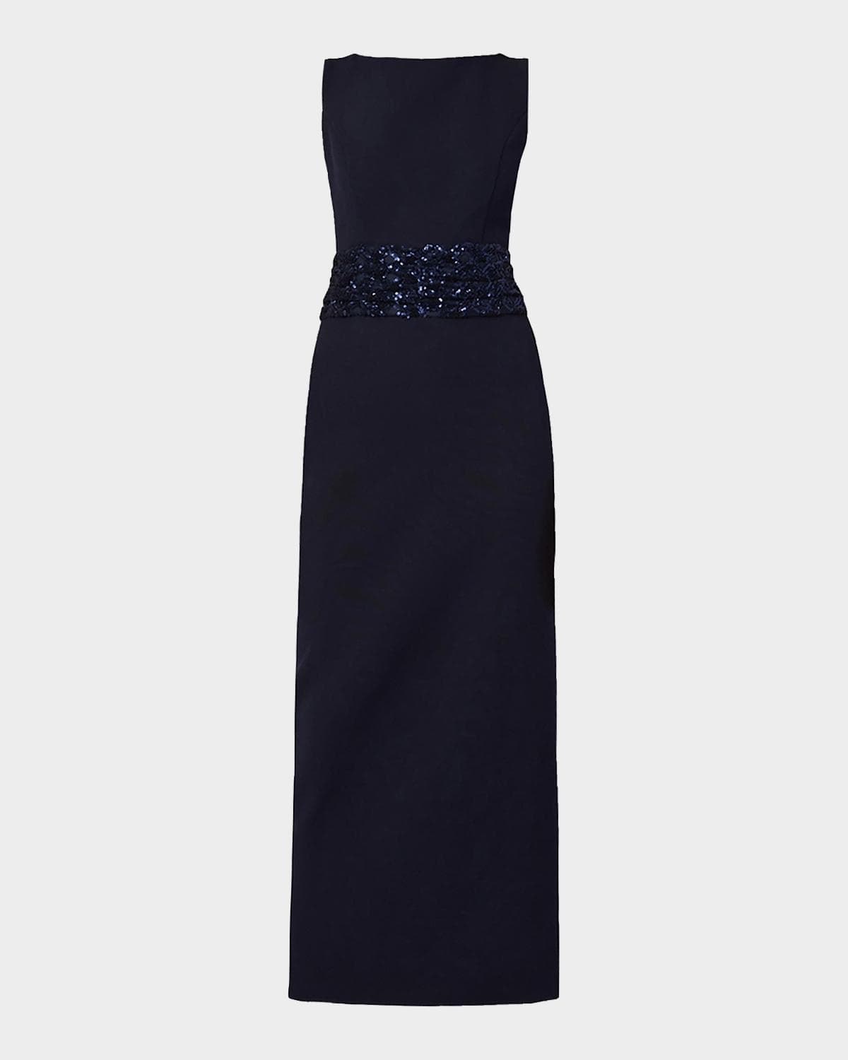Shoshanna Sia Crepe Sequin-Embellished Maxi Dress