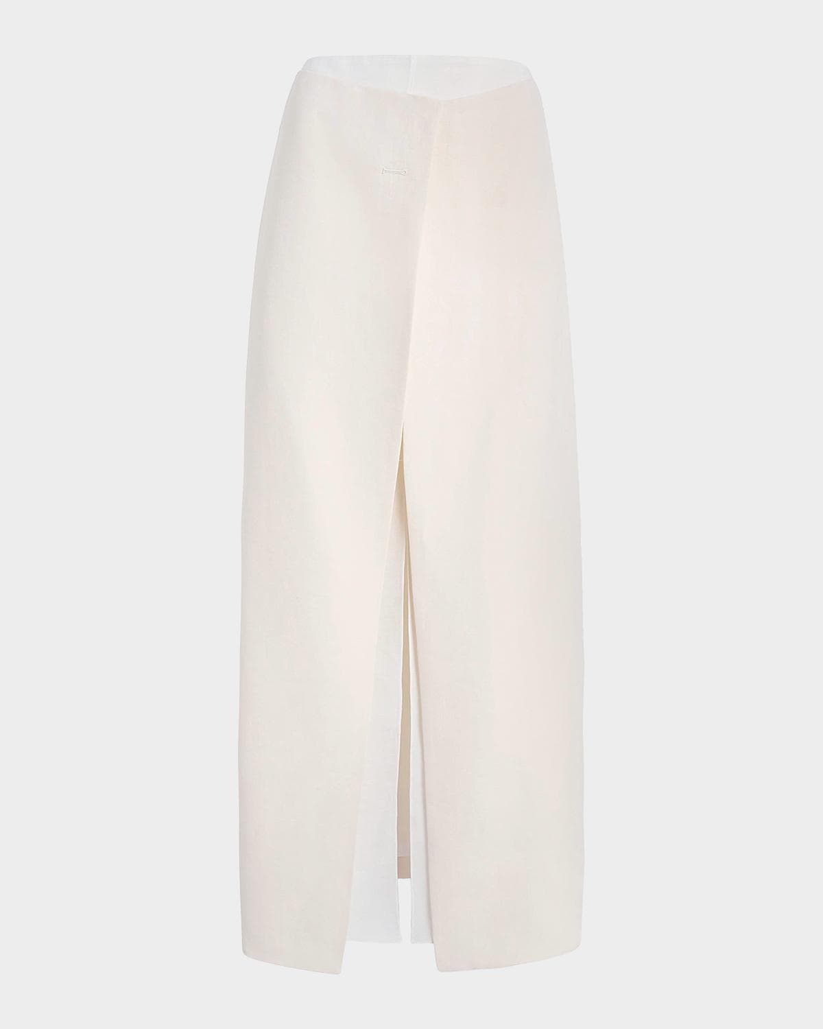 Khaite Tal Layered Slit Maxi Skirt