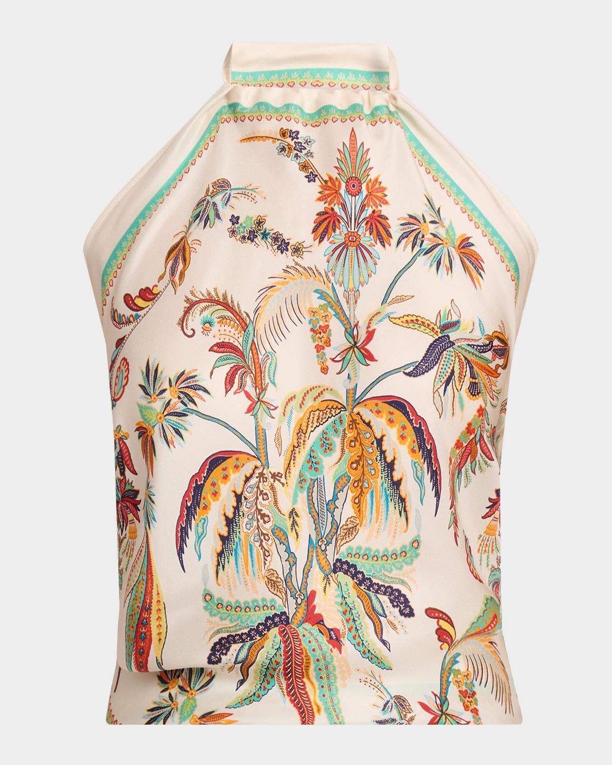 Etro Silk Halter Triangle Top