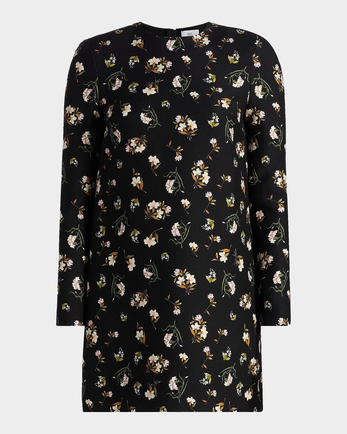 Adam Lippes Tilley Floral Wool-Silk Mini Dress