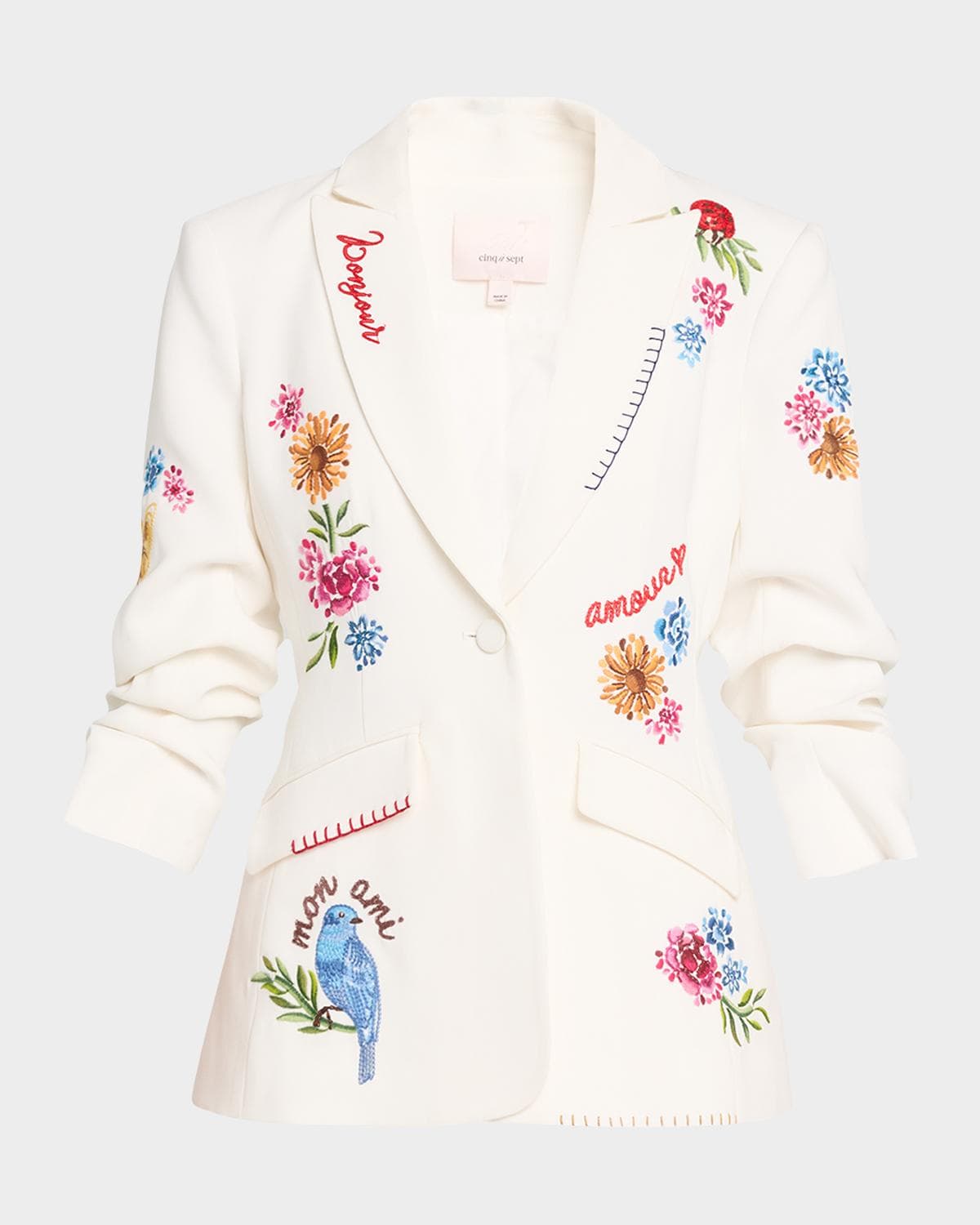 Cinq à Sept Cheyenne Embroidered Vine Blazer