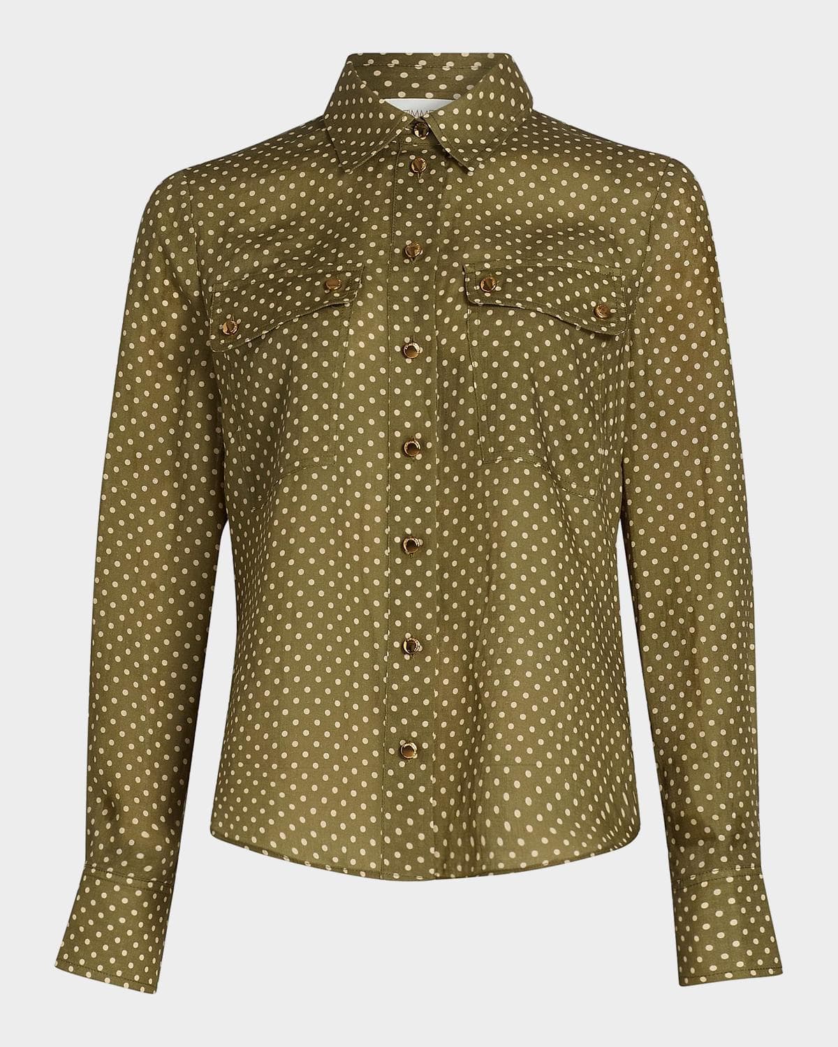 Zimmermann Luna Polka Dot Cargo Shirt