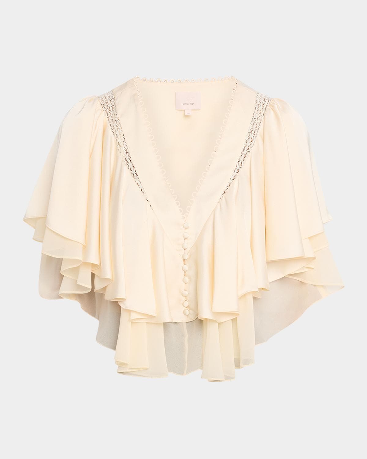 Cinq à Sept Mary Tiered Crop Top