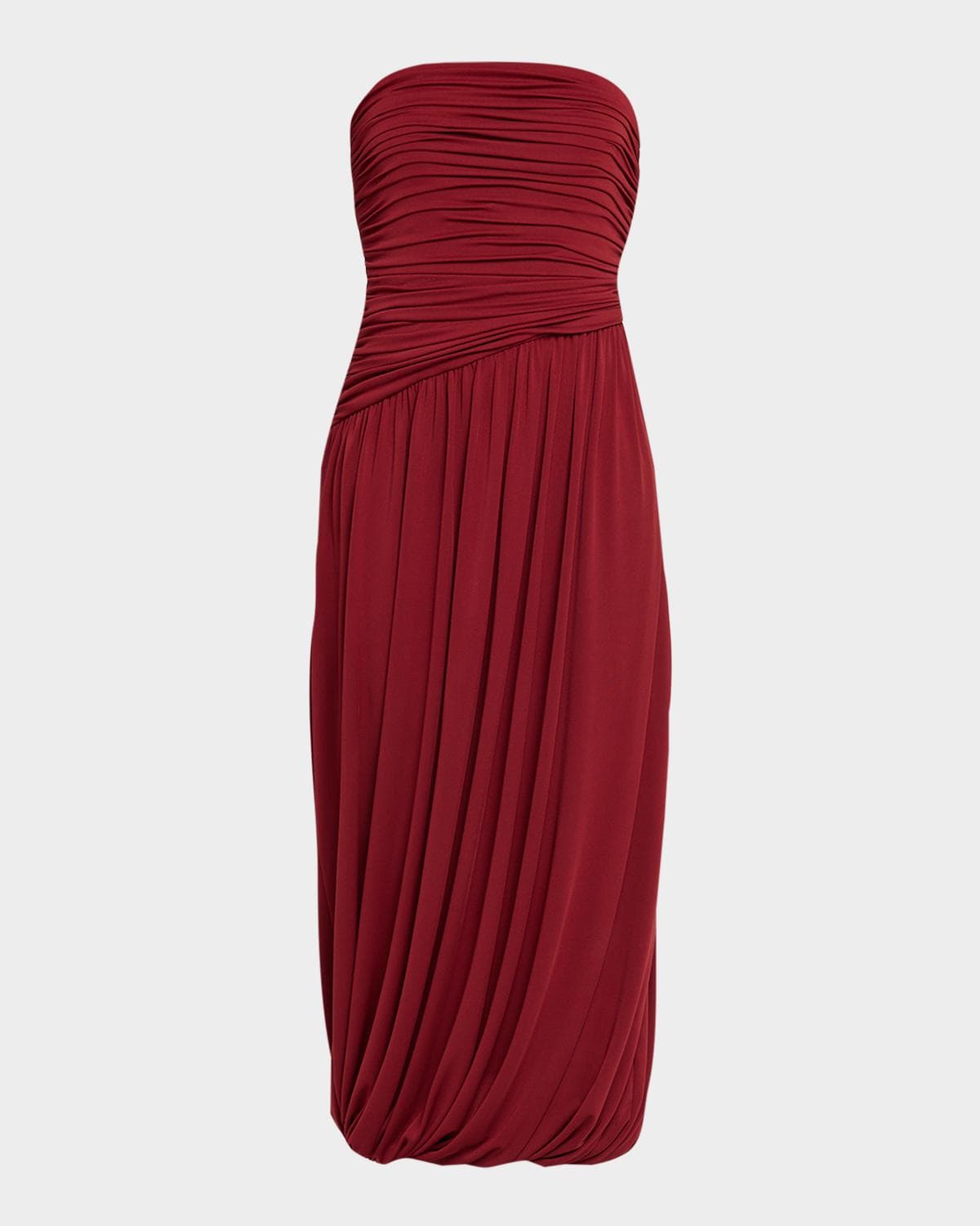 Cinq à Sept Rosine Draped Strapless Midi Dress