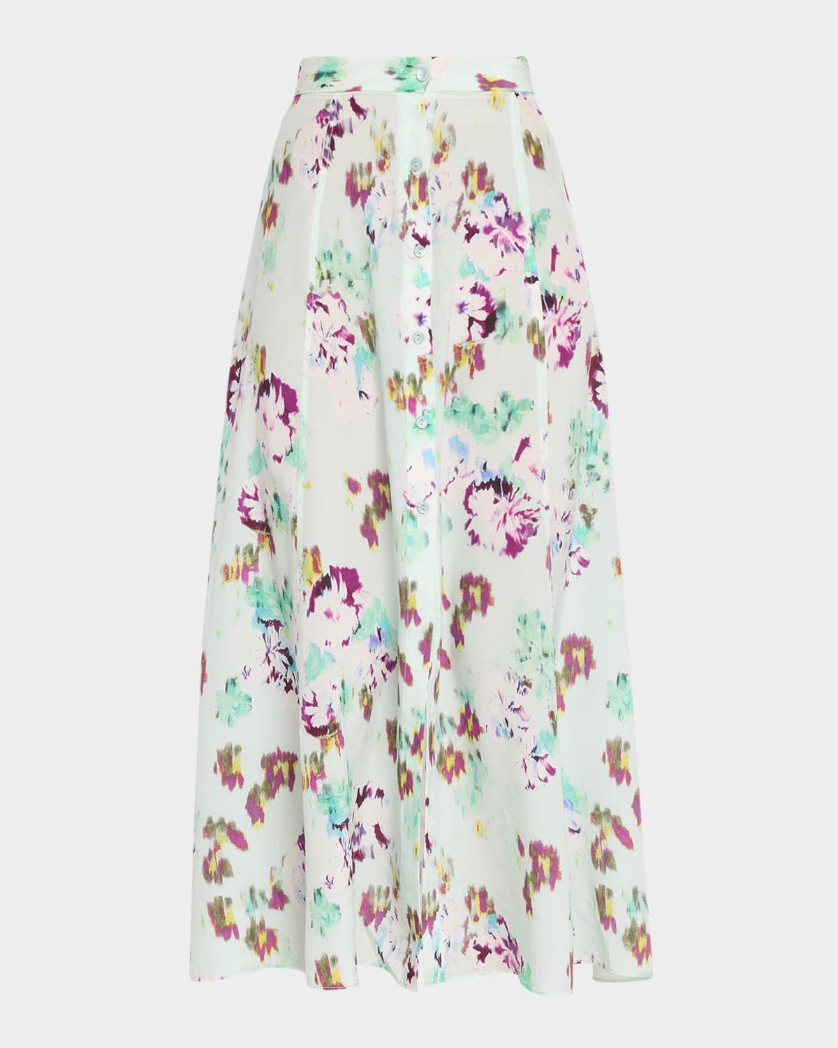 Ulla Johnson Rowan Silk Midi Skirt