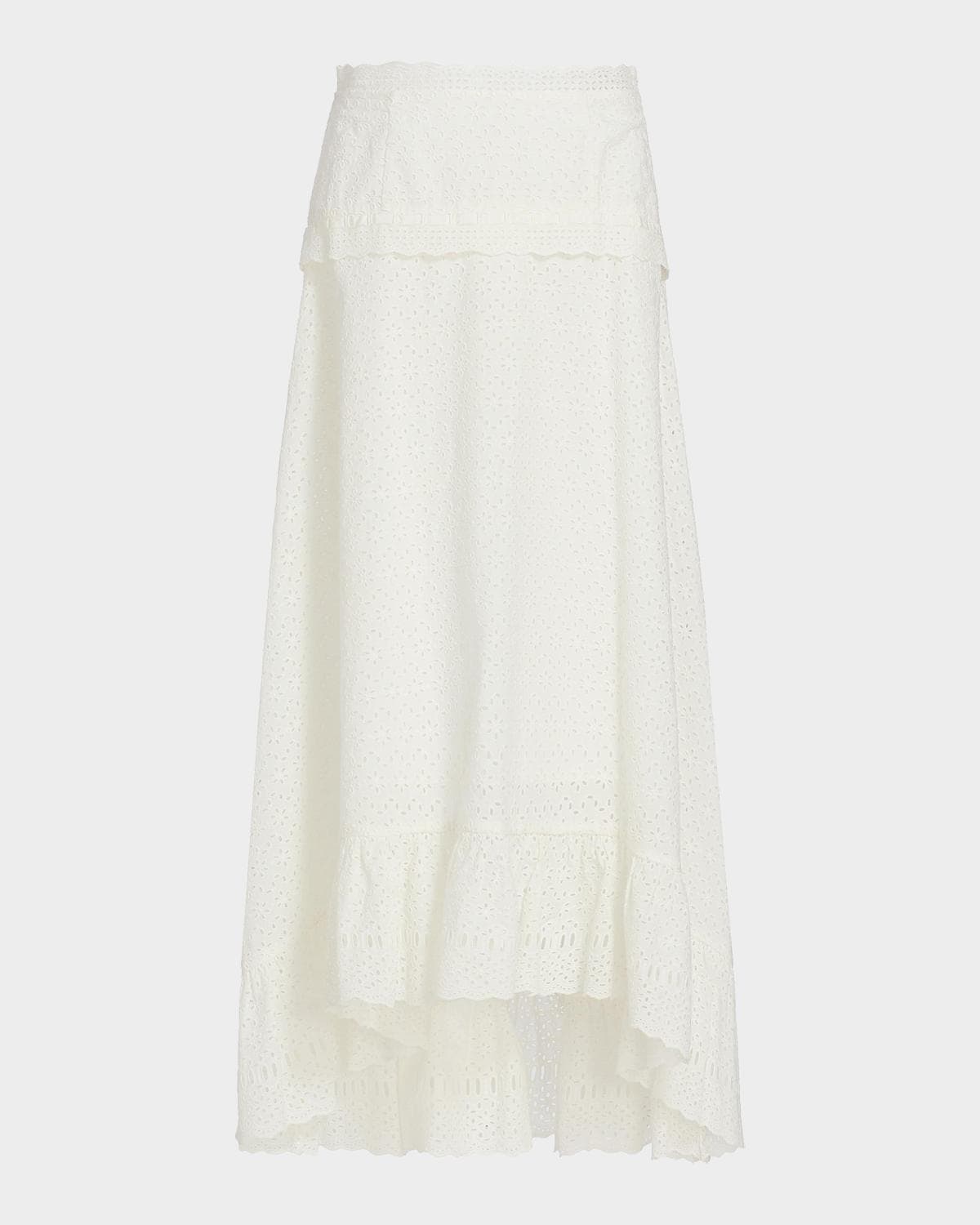 Ulla Johnson Violetta Cotton Eyelet Maxi Skirt