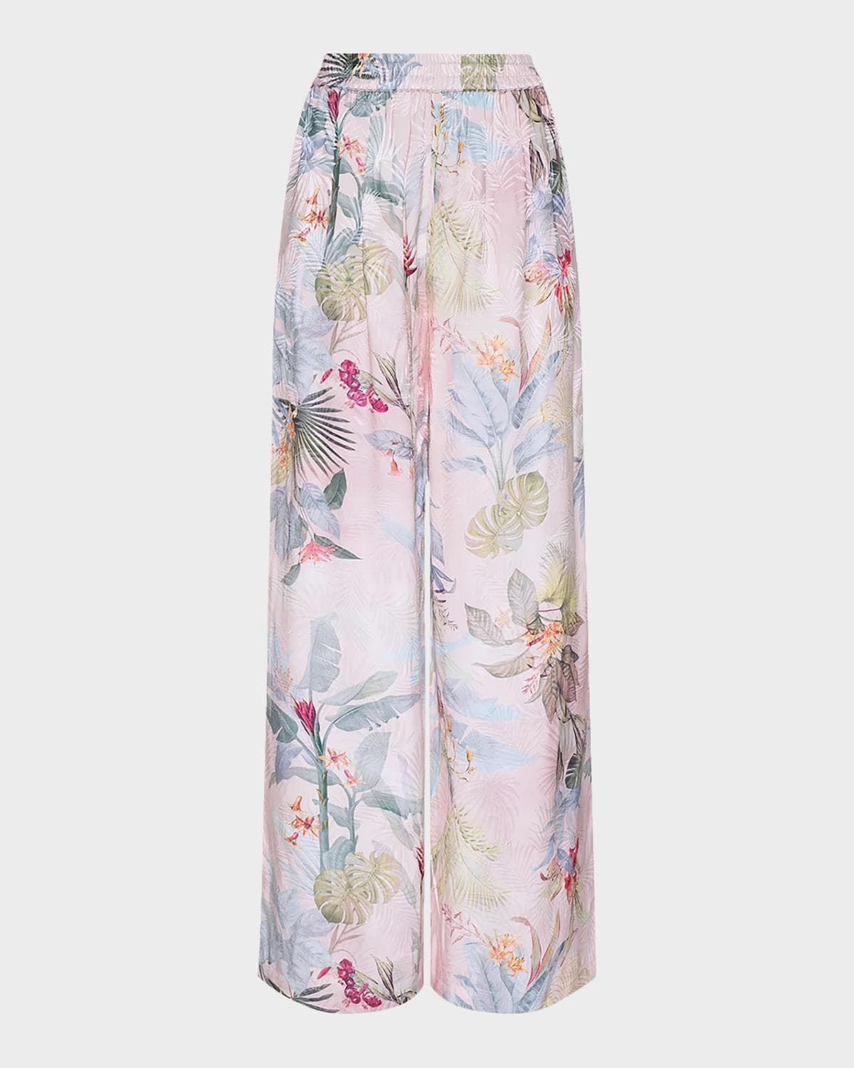 L 'AGENCE Lillian Palm Leaf Wide-Leg Pants