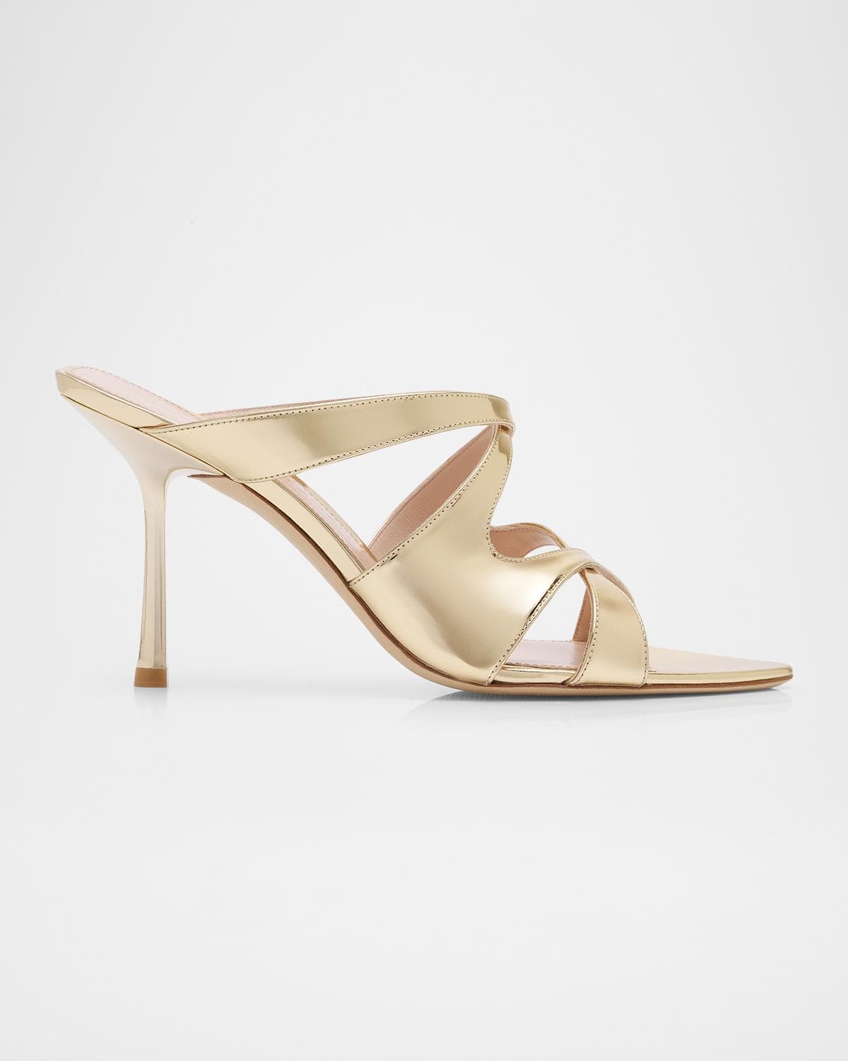 Stuart Weitzman 85mm Rubie Strappy Leather Sandals · 9.5