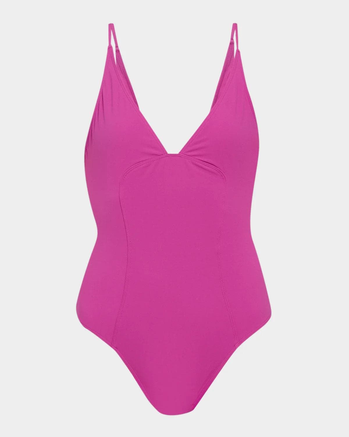 Ulla Johnson Alba Deep V One-Piece Swimsuit