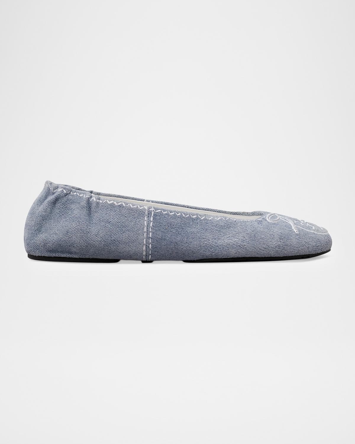 Tory Burch Reva Travel Denim Ballerina Flats · 5