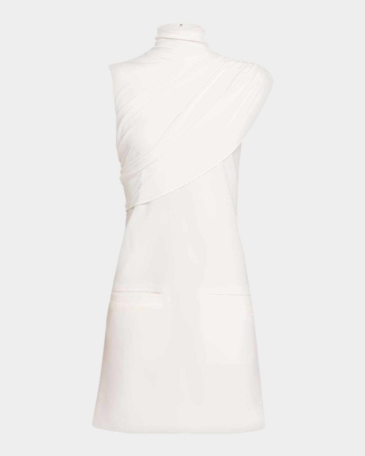 Courreges Twist Draped A-Line Mini Dress