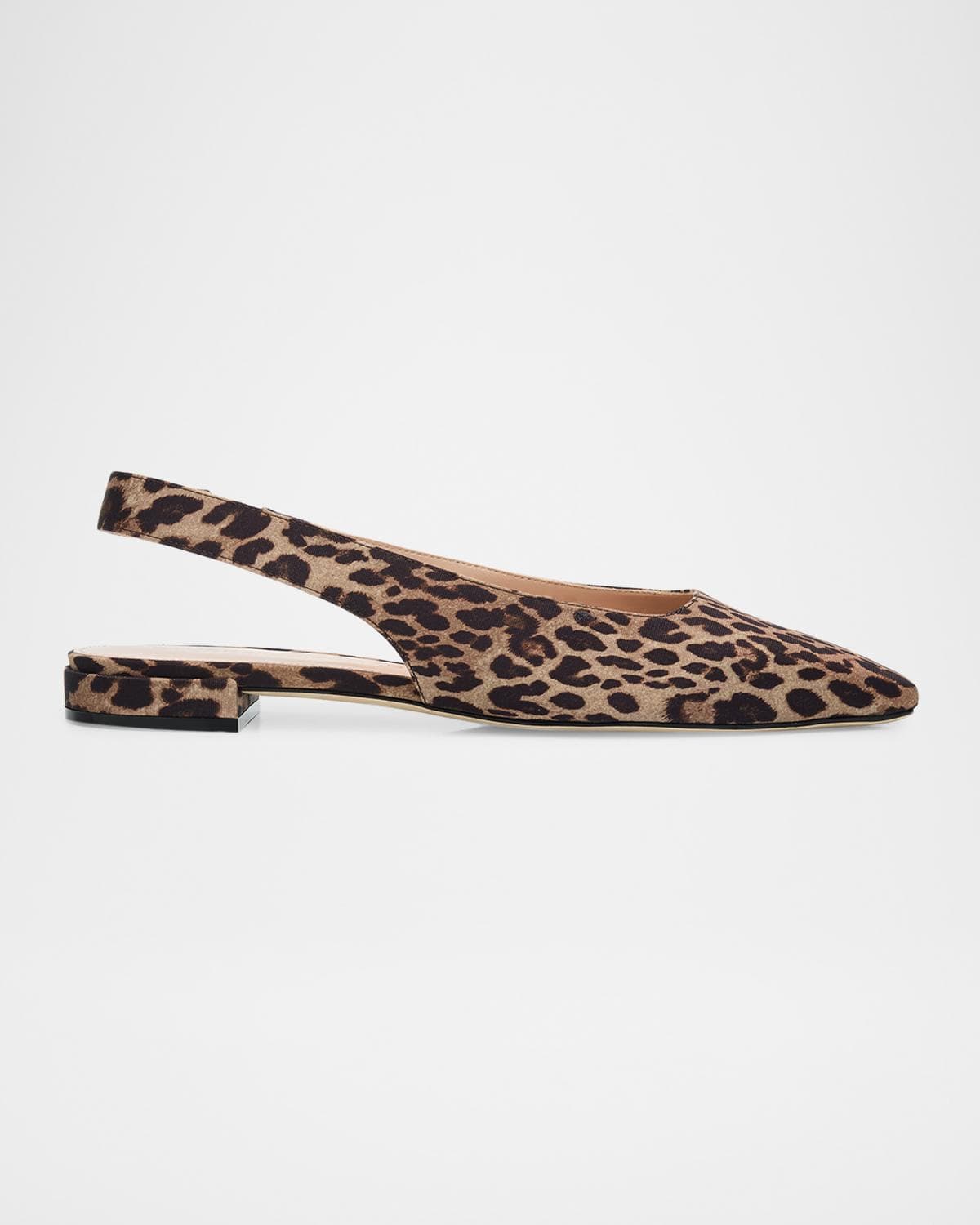 Stuart Weitzman Stassi Leopard Grosgrain Slingback Flats