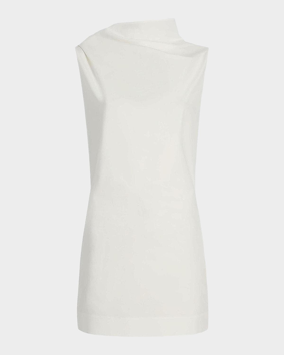 Khaite Astor Draped Cotton Mini Dress