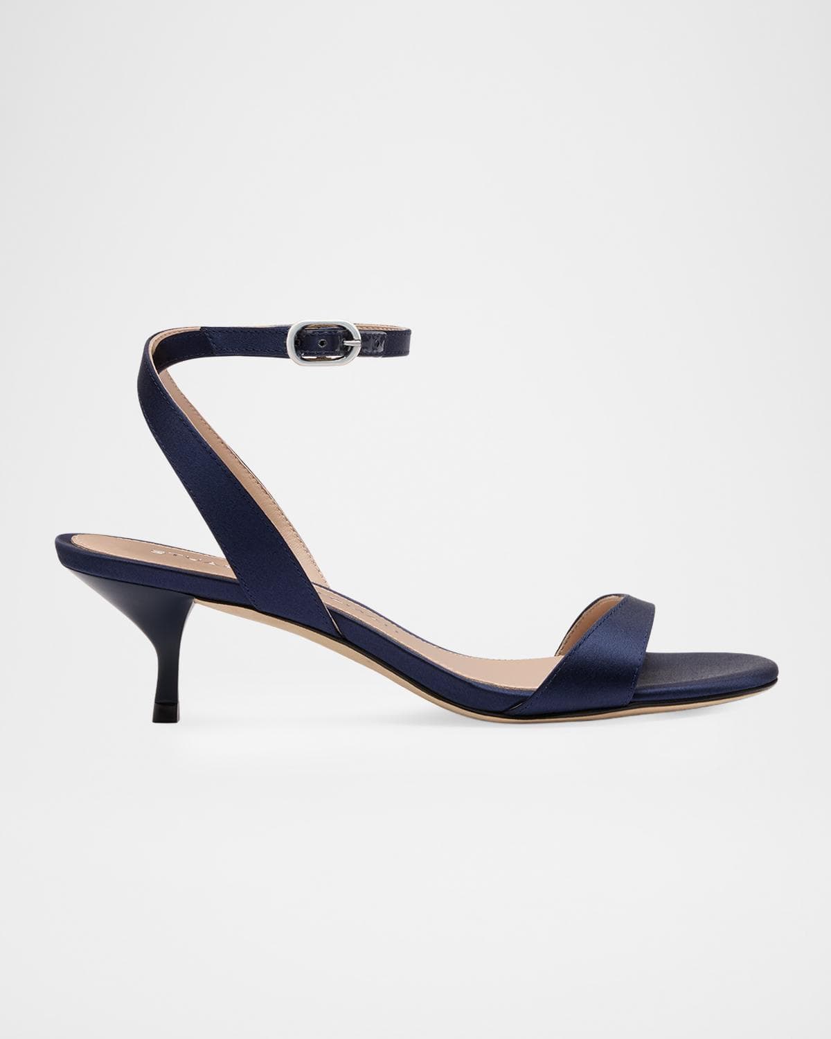 Stuart Weitzman 50mm Kellie Satin Ankle-Strap Sandals