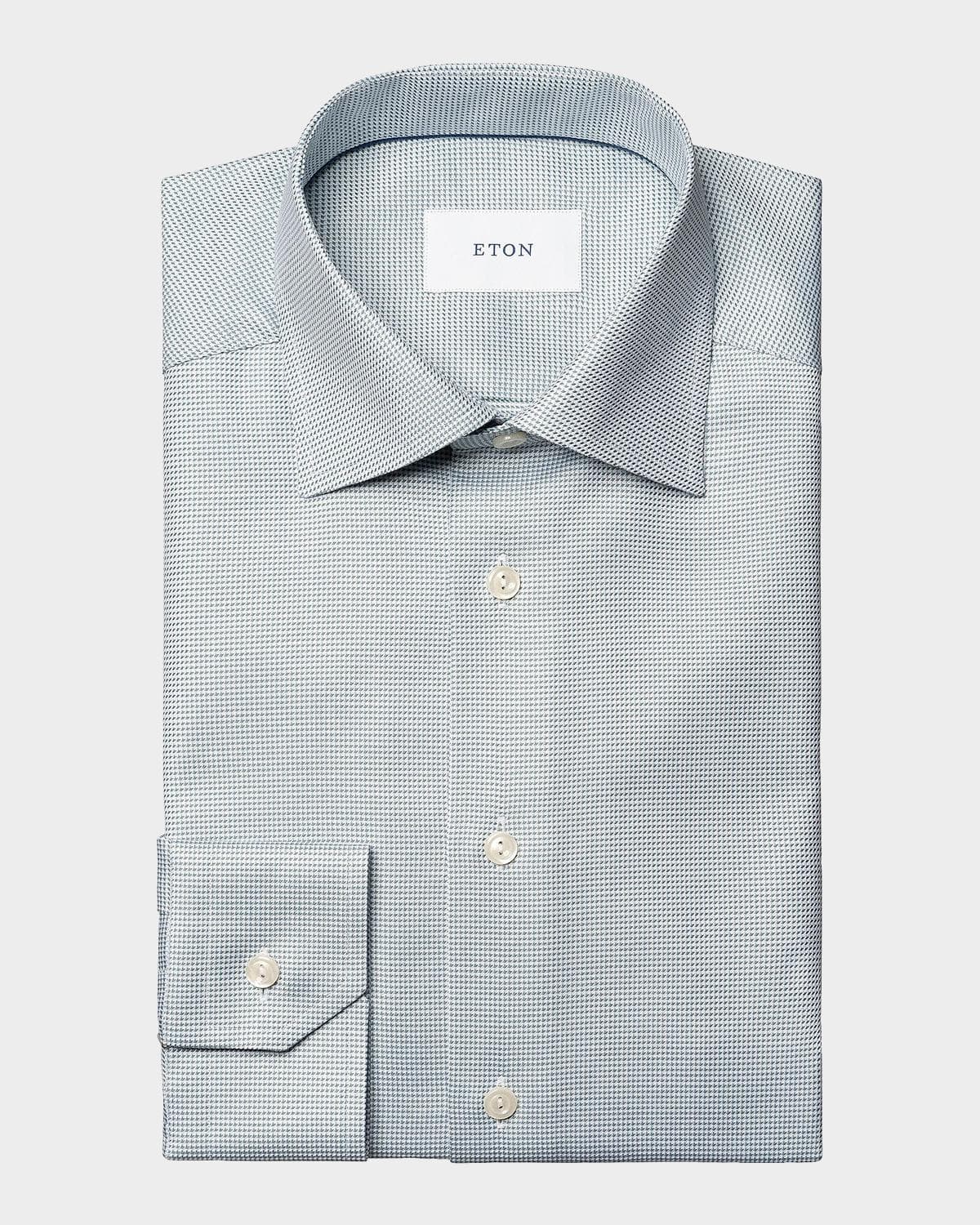 Eton Men's Contemporary-Fit Semi Solid Twill Shirt