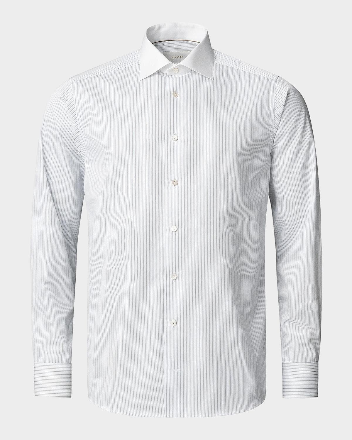 Eton Men's Elevated Striped Cotton Contemporary-Fit Shirt