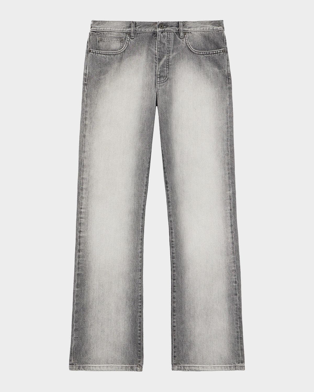 Off-White Diagonal Embroidery Slim Relaxed-Fit Jeans