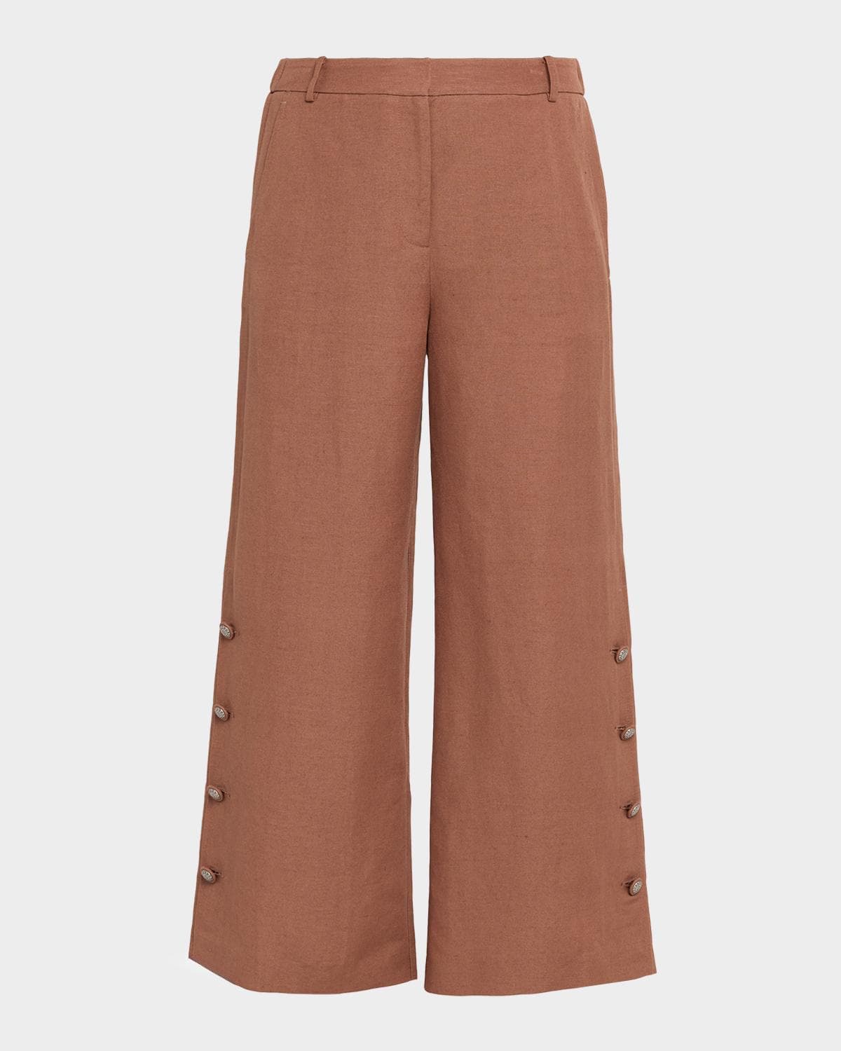 Kobi Halperin Remi Cropped Linen Pants