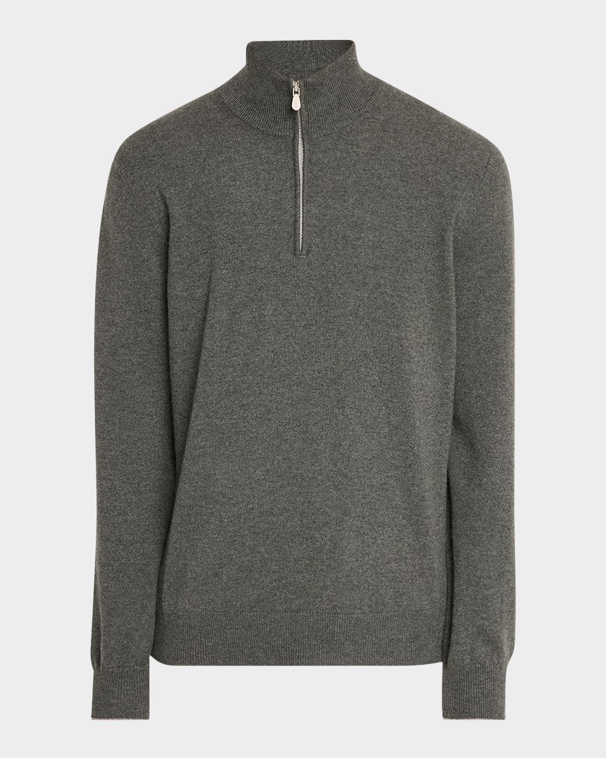 Brunello Cucinelli Men's Cashmere Quarter-Zip Sweater