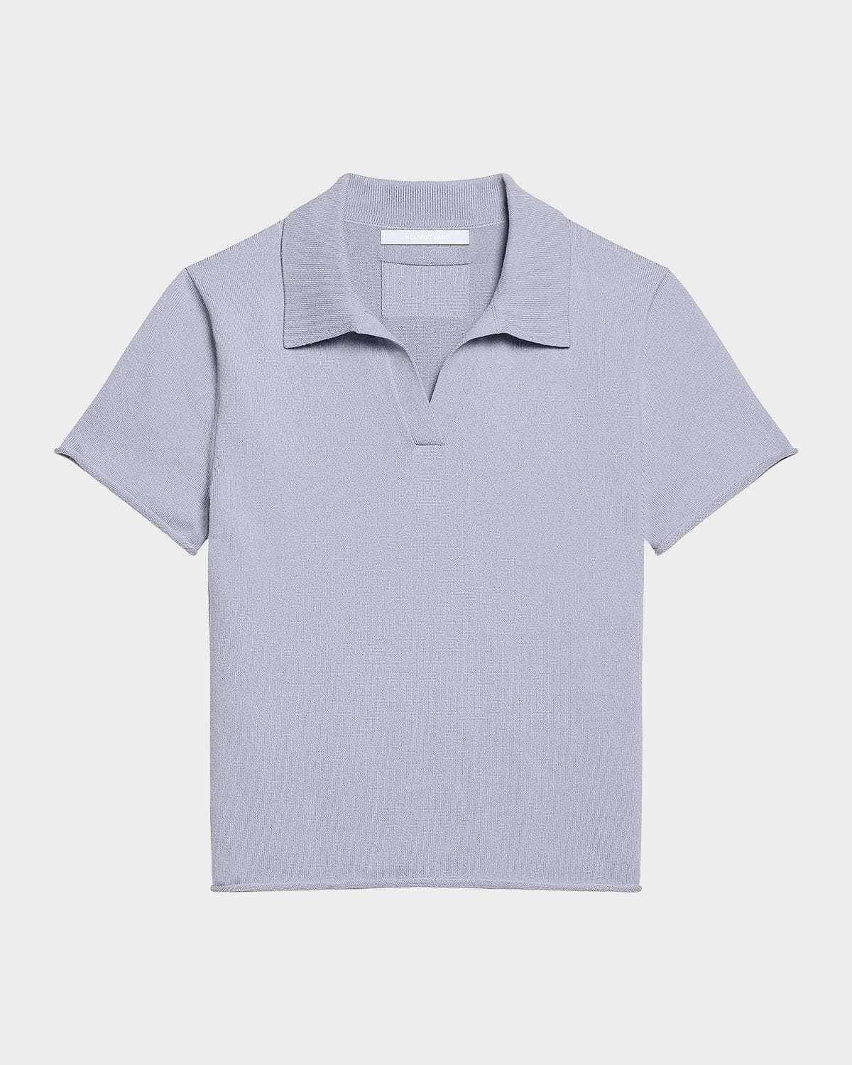 Helmut Lang Short-Sleeve Shrunken Polo Shirt
