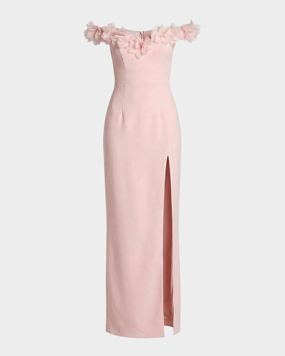 Mac Duggal Off-Shoulder Crepe Column Gown