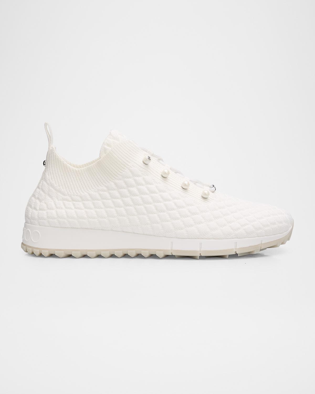 Jimmy Choo Veles Diamond Knit Low-Top Trainers
