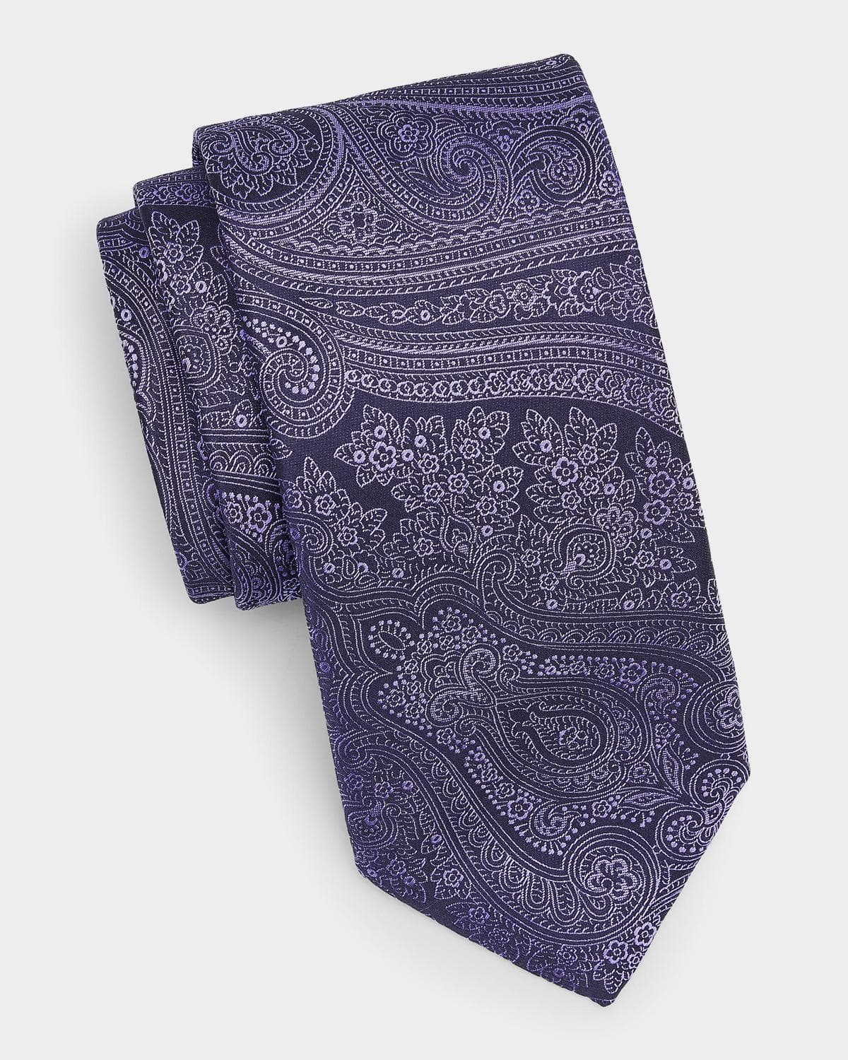 Canali Men's Paisley Woven Silk Tie