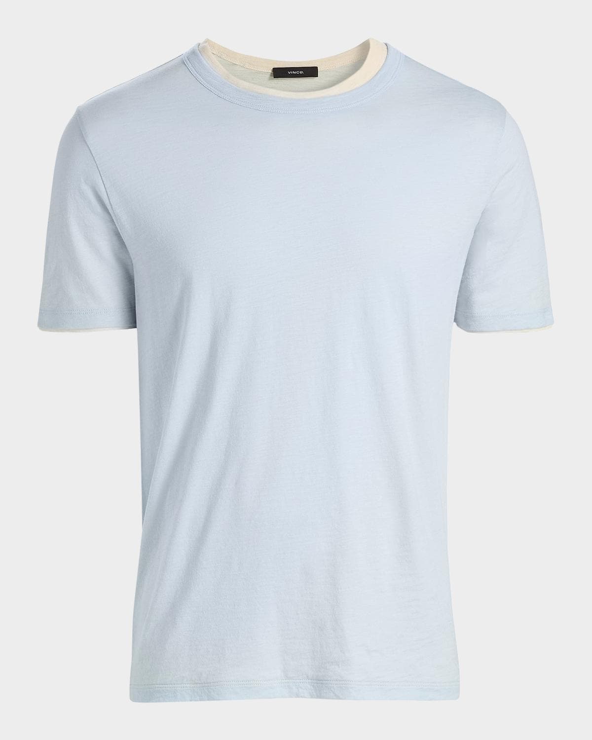 Vince Men's Fine Slub Double-Layer Crewneck T-Shirt