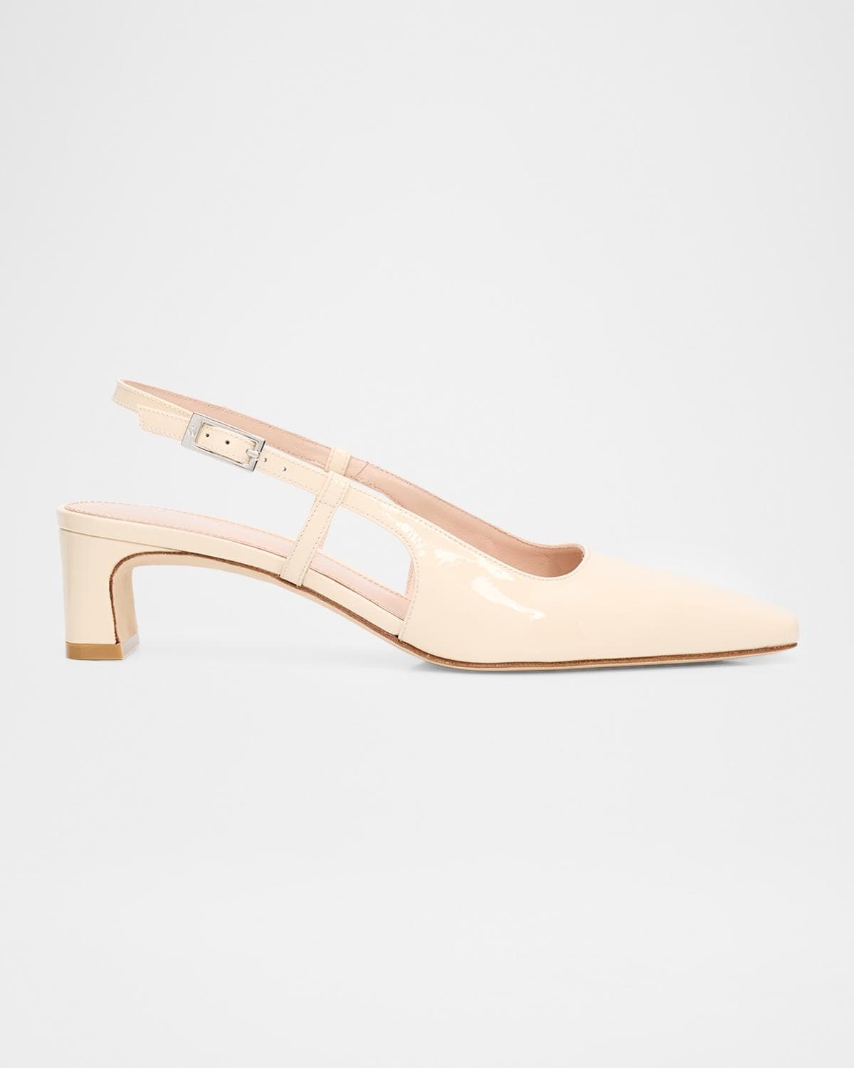 Stuart Weitzman 40mm Baby Babette Patent Leather Pumps