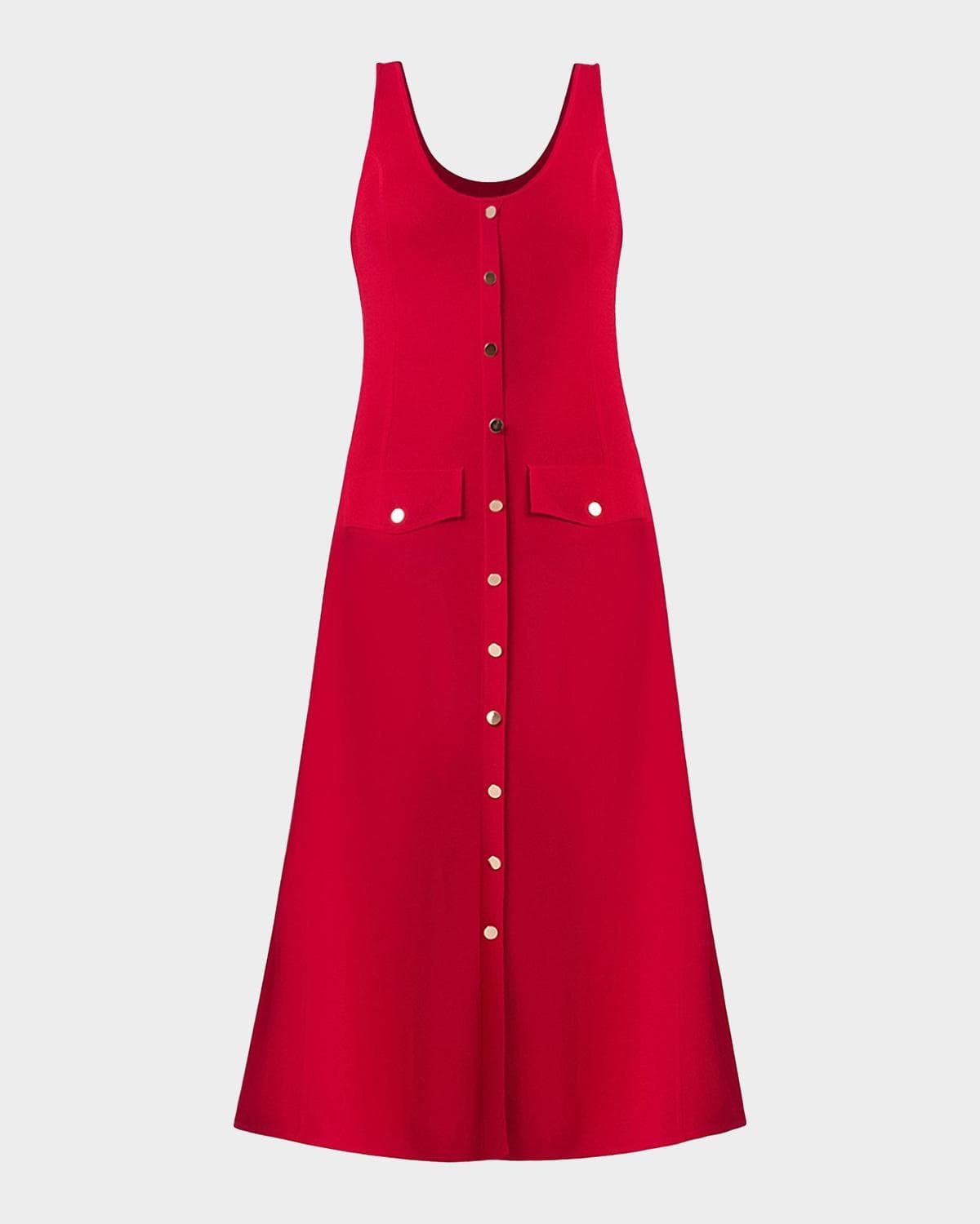 Shoshanna Martha Button-Front Midi-Dress