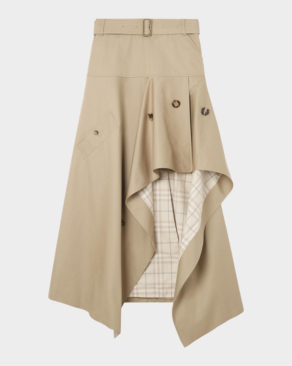 Burberry Heather Asymmetric Cotton Skirt
