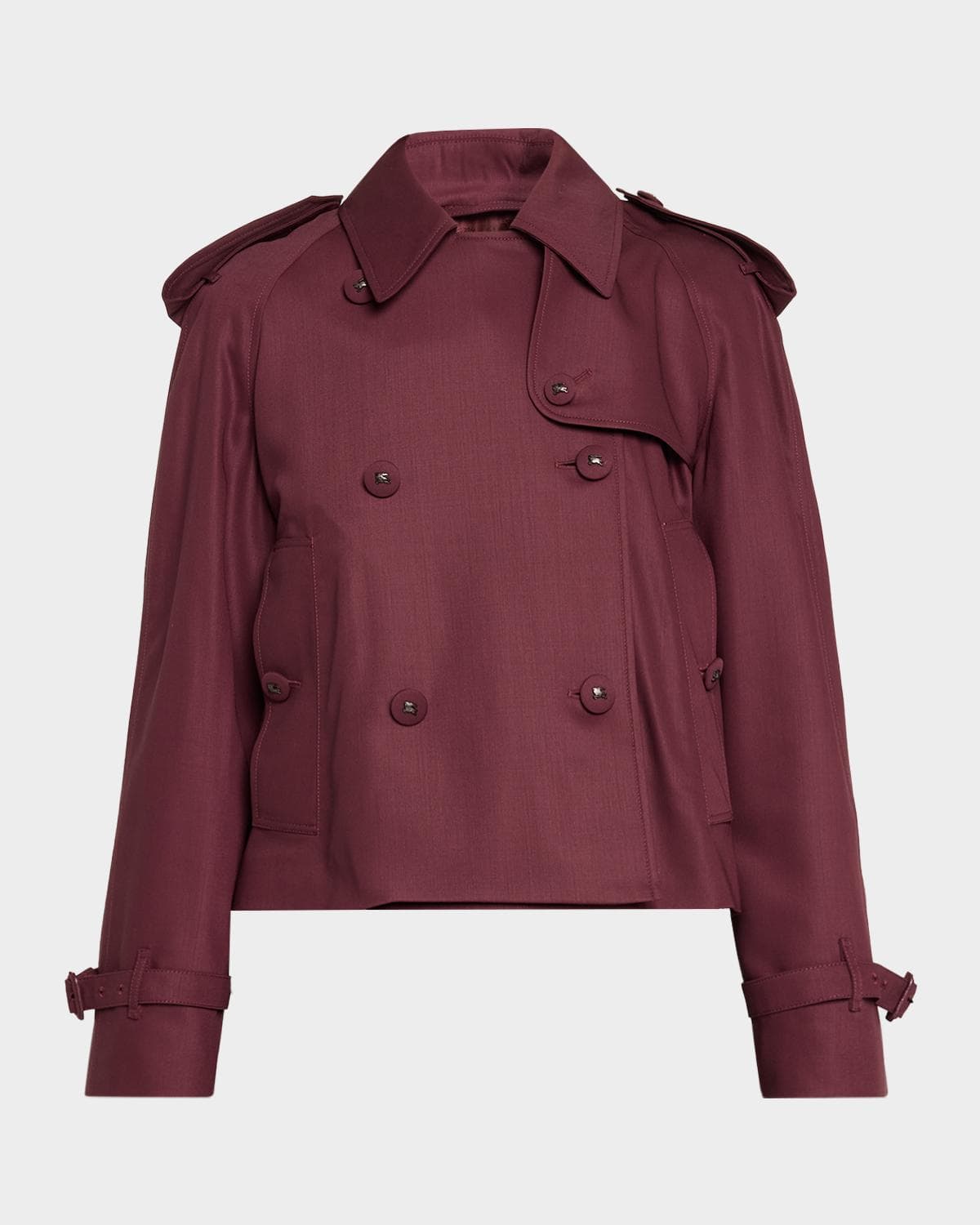 Burberry Mayfair Double-Breasted Short Trench Coat