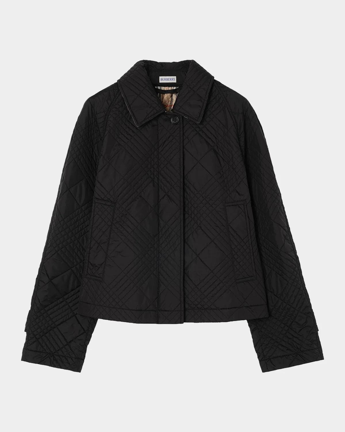 Burberry Tiffield Quilted Nylon Crop Jacket