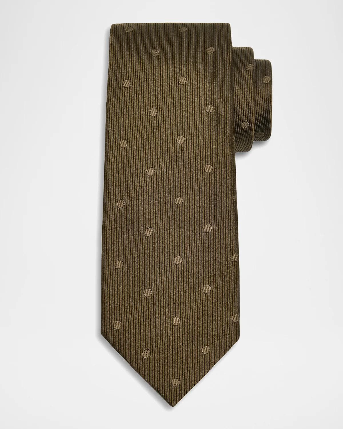 TOM FORD Boutique Men's Tonal Jacquard Polka Dot Silk Tie