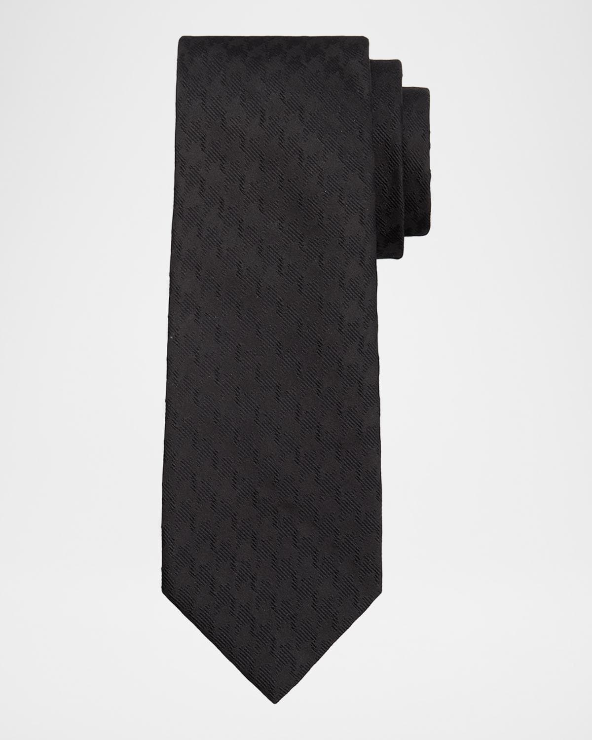 TOM FORD Men's Textured Tonal Jacquard Linen Tie