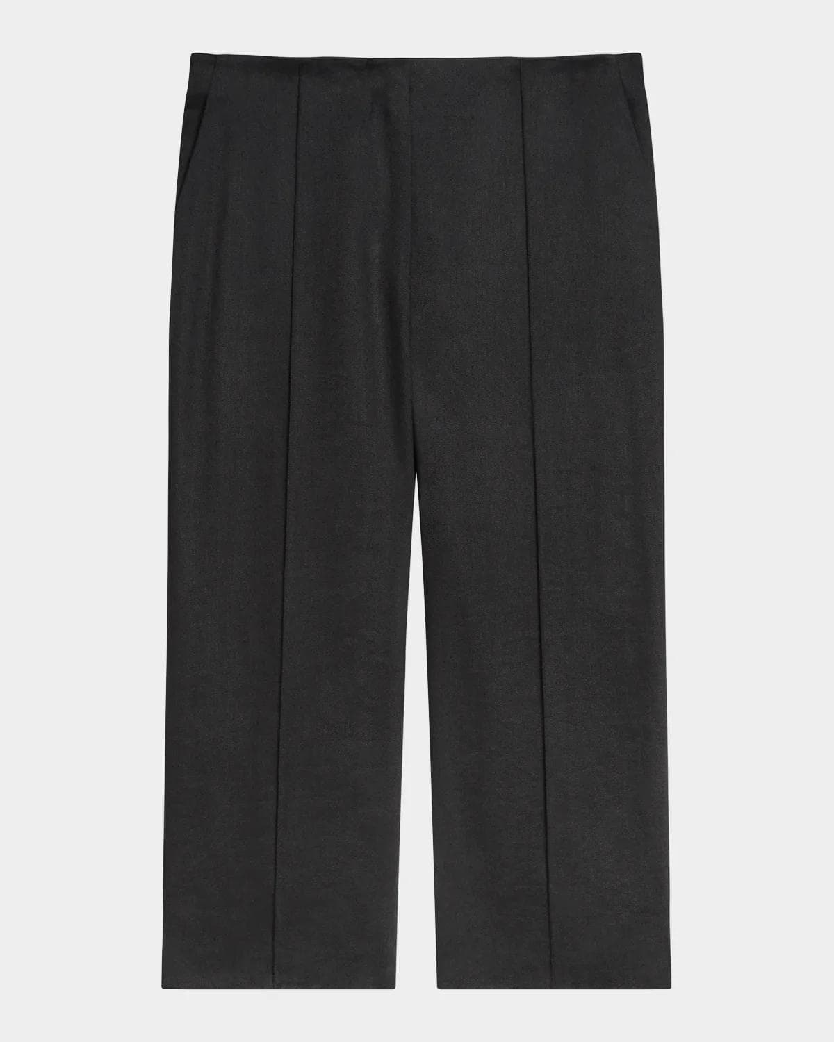 Theory Slit-Cuff Linen-Blend Capri Pants