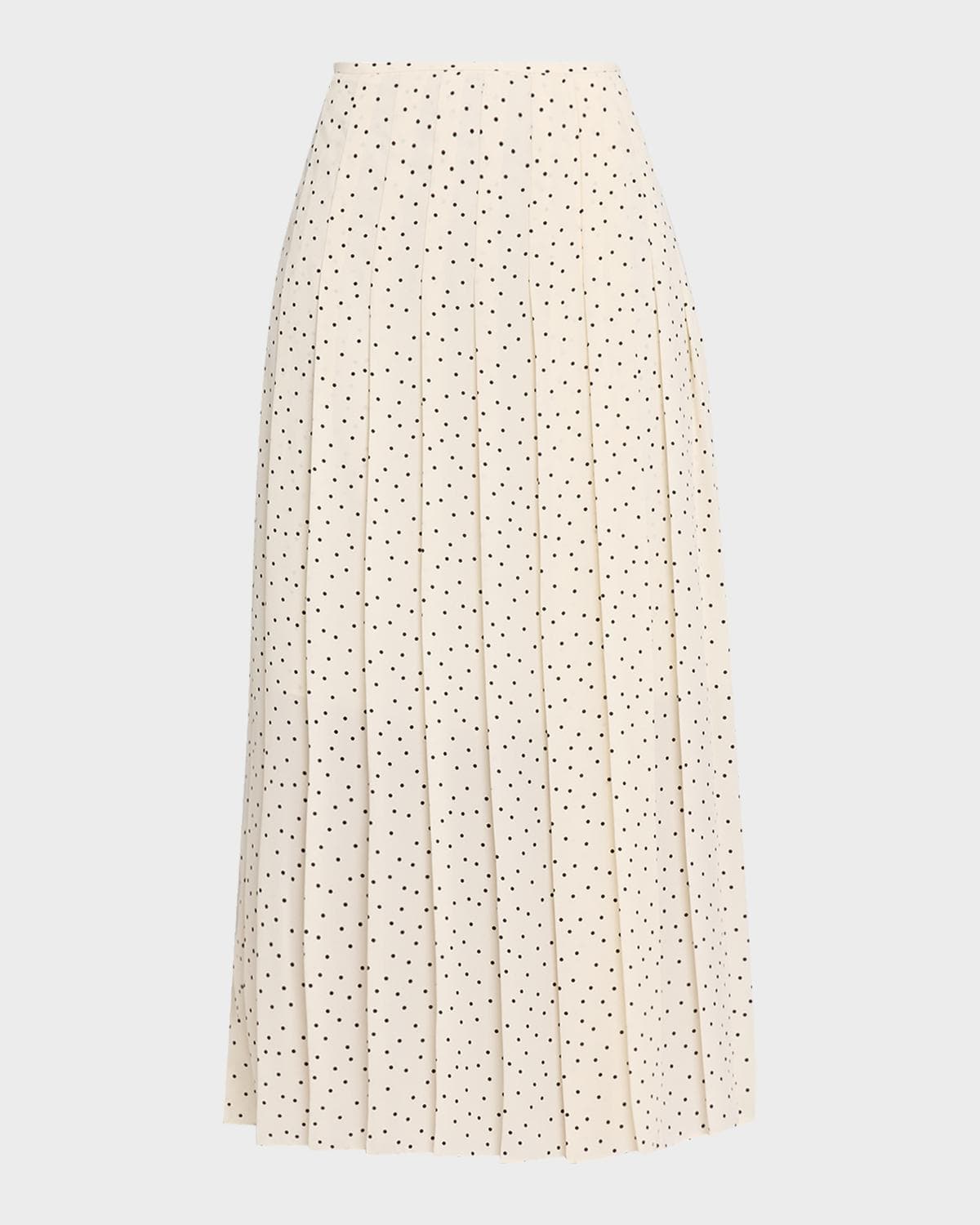 Theory Pleated Polka Dot Wrap Skirt