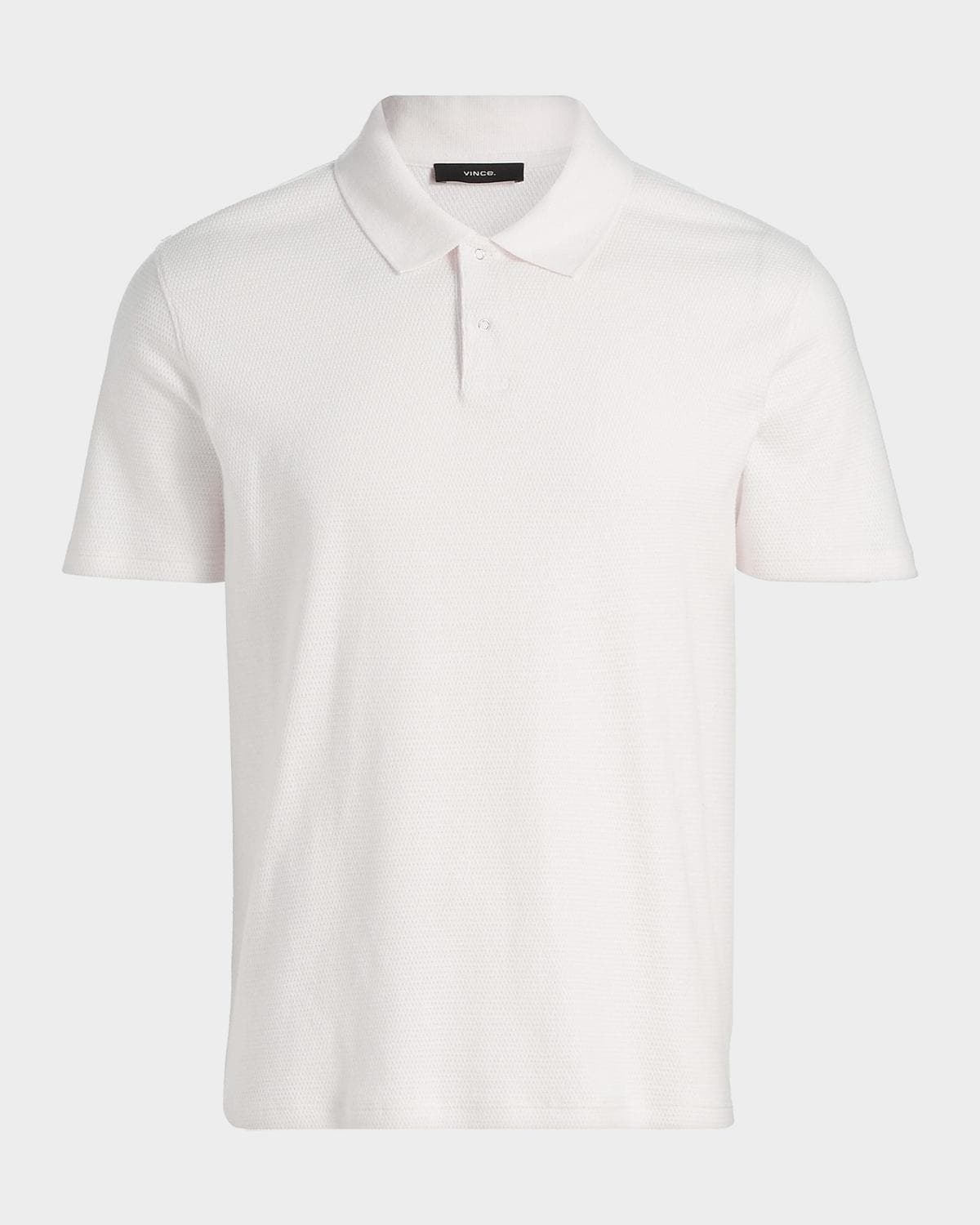 Vince Men's Rib-Knit Cotton-Blend Polo Shirt