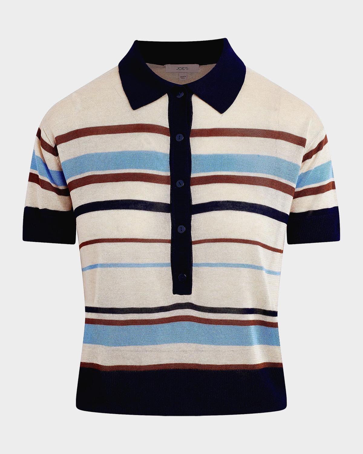 Joe's Jeans The Stella Striped Polo Sweater
