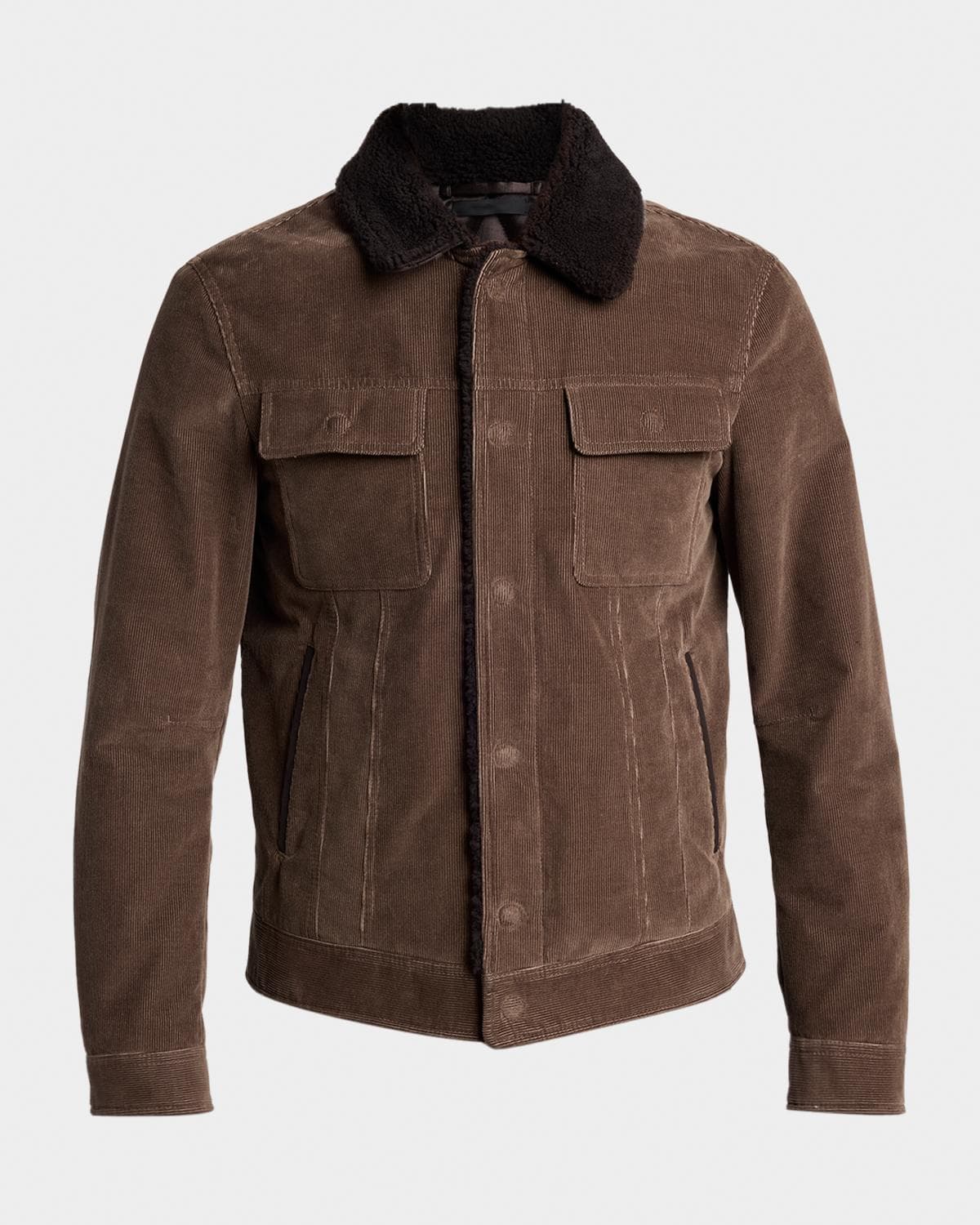 TOM FORD Boutique Men's Shearling-Collar Corduroy Jacket