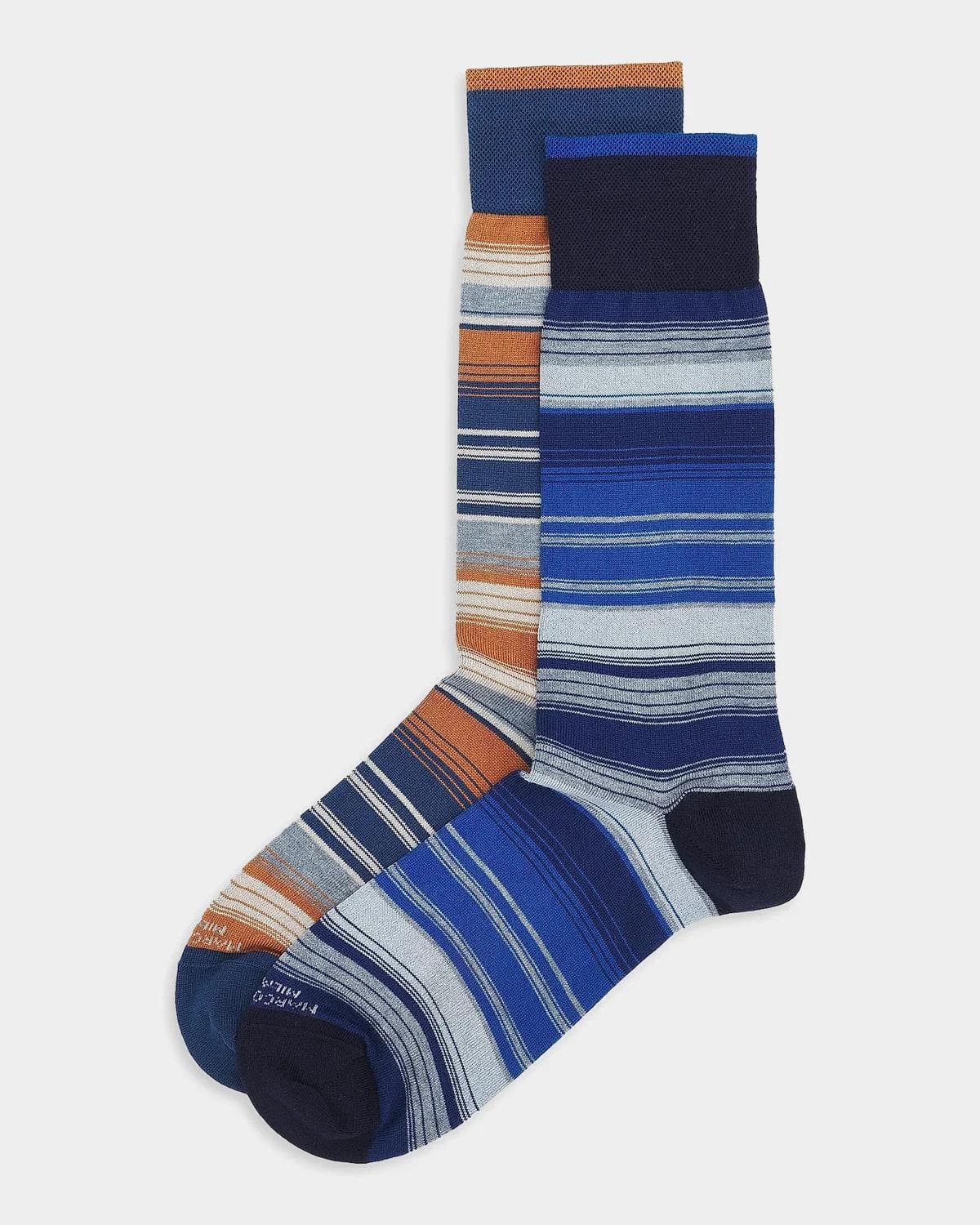 Marcoliani Shaded Stripes Cotton-Nylon Socks 2-Pack