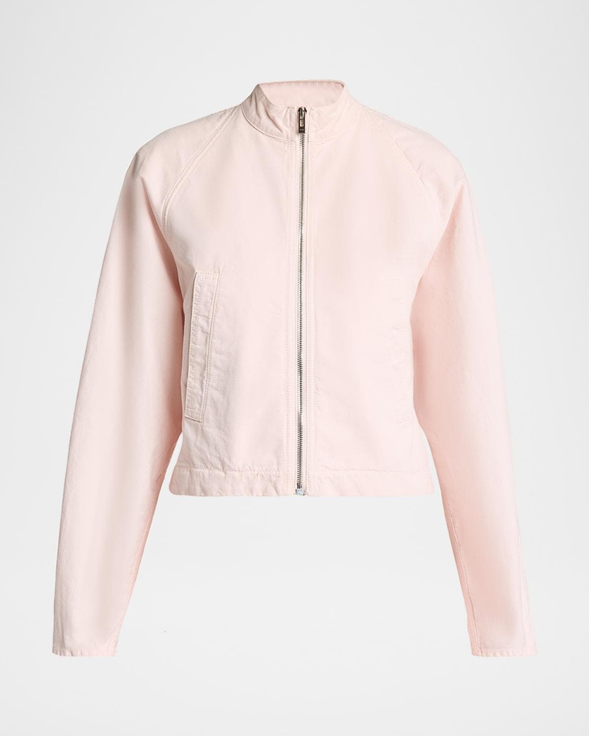 ALAÏA Curved-Sleeve Denim Zip Jacket