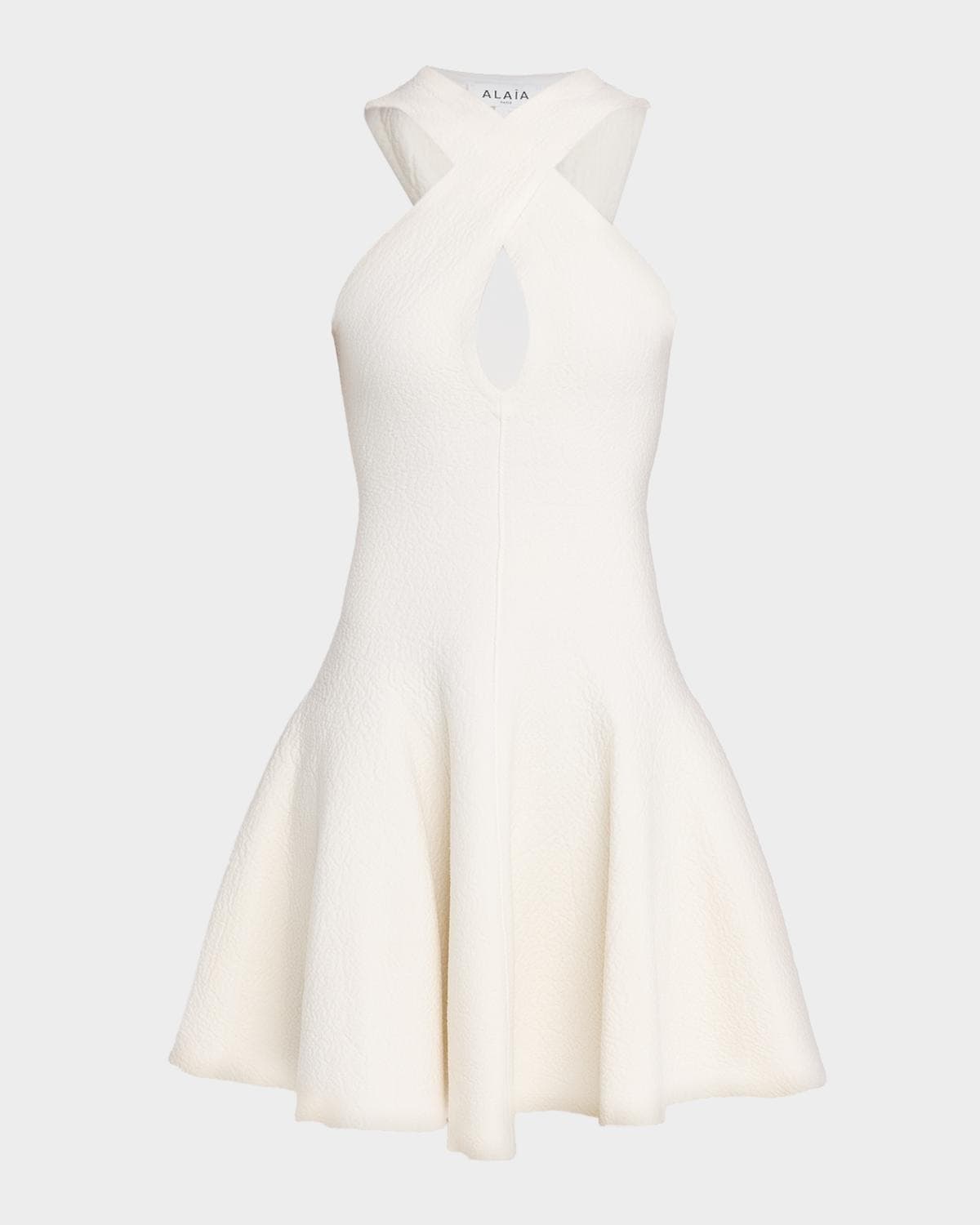 ALAÏA Halterneck Compact Knit Mini Dress