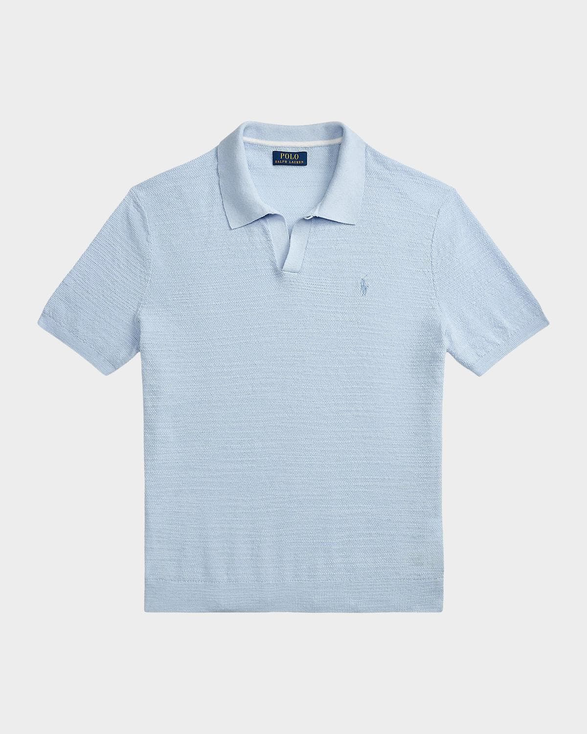Polo Ralph Lauren Men's Cotton and Linen Textured Short-Sleeve Polo Sweater