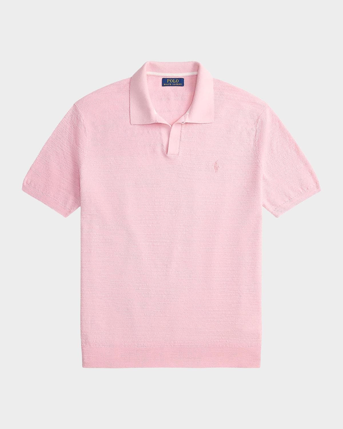 Polo Ralph Lauren Men's Cotton and Linen Textured Short-Sleeve Polo Sweater