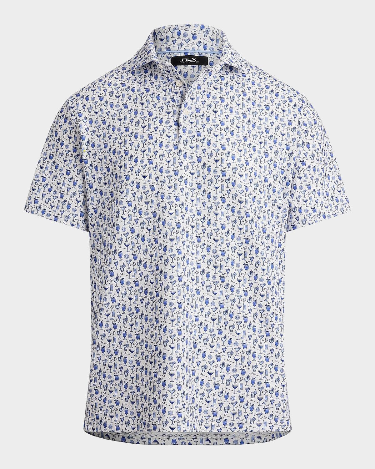 Polo Ralph Lauren Men's Printed Lightweight Airflow Knit Polo Shirt
